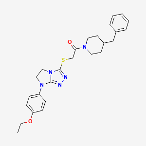 1-(4-benzylpiperidin-1-yl)-2-((7-(4-ethoxyphenyl)-6,7-dihydro-5H-imidazo[2,1-c][1,2,4]triazol-3-yl)thio)ethanone
