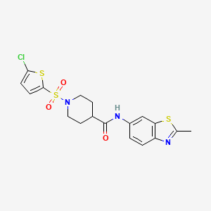 1-((5-chlorothiophen-2-yl)sulfonyl)-N-(2-methylbenzo[d]thiazol-6-yl)piperidine-4-carboxamide