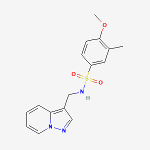 4-methoxy-3-methyl-N-(pyrazolo[1,5-a]pyridin-3-ylmethyl)benzenesulfonamide