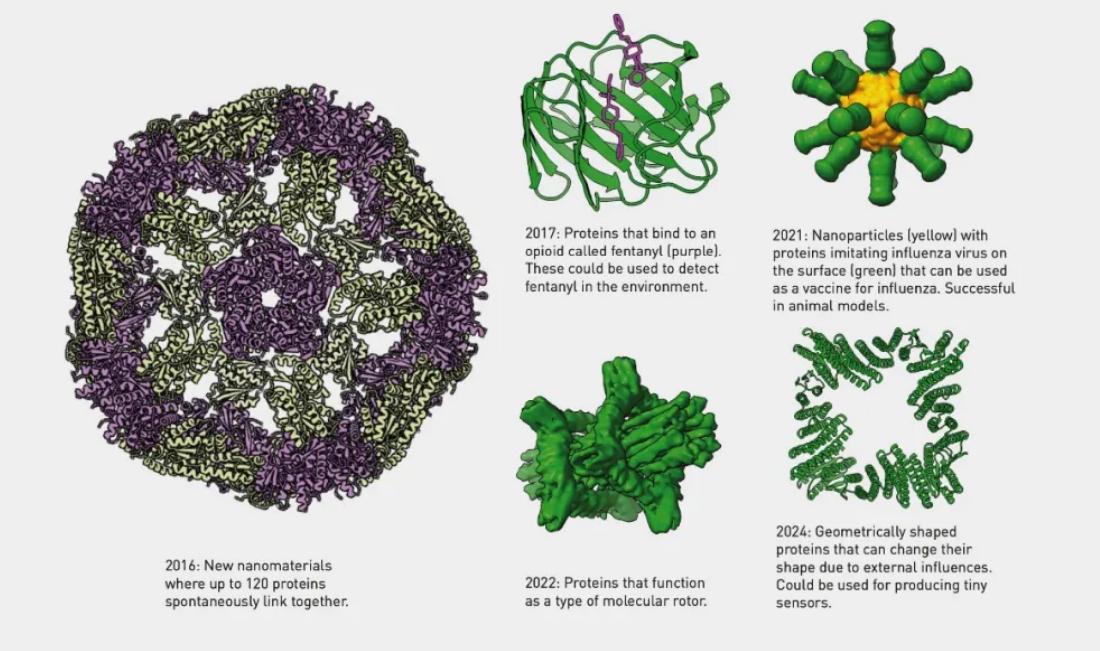 Proteins constructed using Rosetta