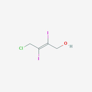 molecular formula C4H5ClI2O B100002 2,3-Diiodo-4-chloro-2-butenol CAS No. 19095-68-2