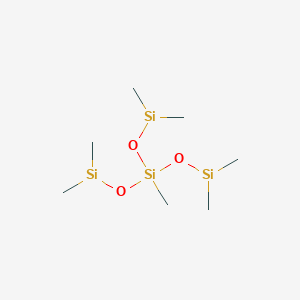 molecular formula C7H21O3Si4 B100082 3-((二甲基硅基)氧基)-1,1,3,5,5-五甲基三硅氧烷 CAS No. 17082-46-1
