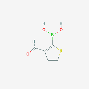 molecular formula C5H5BO3S B100155 (3-formylthiophen-2-yl)boronic Acid CAS No. 17303-83-2