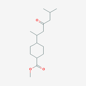 molecular formula C16H28O3 B100164 4-(6-甲基-4-氧代庚-2-基)环己烷-1-甲酸甲酯 CAS No. 17904-29-9