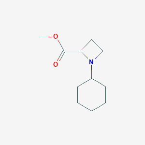 molecular formula C11H19NO2 B100188 Methyl 1-cyclohexylazetidine-2-carboxylate CAS No. 18085-36-4