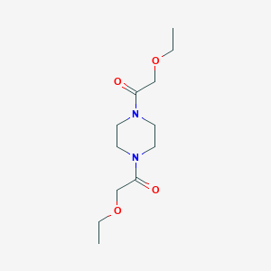 molecular formula C12H22N2O4 B100193 Piperazine, 1,4-bis(ethoxyacetyl)- CAS No. 17149-25-6