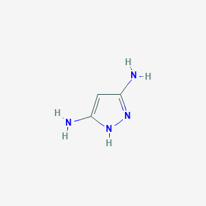 molecular formula C3H6N4 B100220 1H-吡唑-3,5-二胺 CAS No. 16082-33-0