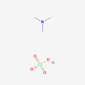 molecular formula C3H10ClNO4 B100406 N,N-Dimethylmethanamine;perchloric acid CAS No. 15576-35-9