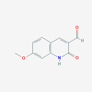 molecular formula C11H9NO3 B010043 2-羟基-7-甲氧基喹啉-3-甲醛 CAS No. 101382-55-2