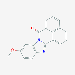 B100443 7H-Benzimidazo(2,1-a)benz(de)isoquinolin-7-one, 10-methoxy- CAS No. 15220-29-8