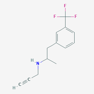 molecular formula C13H14F3N B100463 alpha-Methyl-N-(2-propynyl)-m-trifluoromethylphenethylamine CAS No. 15270-68-5