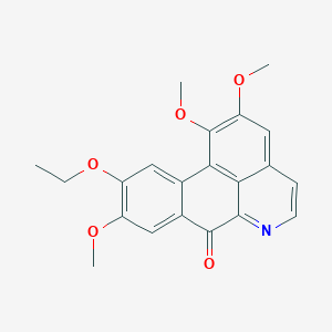 molecular formula C21H19NO5 B100469 10-Ethoxy-1,2,9-trimethoxy-7H-dibenzo[de,g]quinolin-7-one CAS No. 15358-01-7
