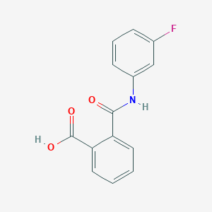 molecular formula C14H10FNO3 B100474 2-[(3-Fluorophenyl)carbamoyl]benzoic acid CAS No. 19336-76-6