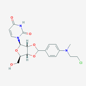 1-[(3aR,4R,6R,6aR)-2-[4-[2-chloroethyl(methyl)amino]phenyl]-6-(hydroxymethyl)-3a,4,6,6a-tetrahydrofuro[3,4-d][1,3]dioxol-4-yl]pyrimidine-2,4-dione