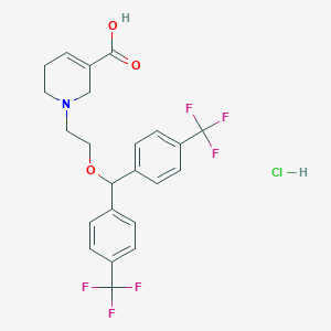 molecular formula C23H22ClF6NO3 B010049 CI 966 hydrochloride CAS No. 110283-66-4