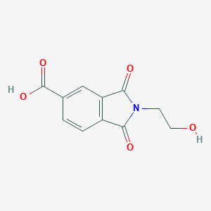 molecular formula C11H9NO5 B100491 2-(2-Hydroxyethyl)-1,3-dioxo-2,3-dihydro-1h-isoindole-5-carboxylic acid CAS No. 17329-32-7
