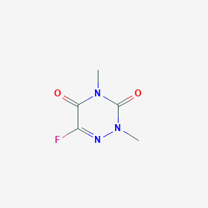 molecular formula C5H6FN3O2 B100503 6-Fluoro-2,4-dimethyl-1,2,4-triazine-3,5(2h,4h)-dione CAS No. 15870-79-8