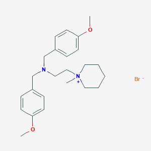 molecular formula C24H35BrN2O2 B010051 1-(2-(Bis(p-methoxybenzyl)amino)ethyl)-1-methyl-piperidinium bromide CAS No. 102207-18-1