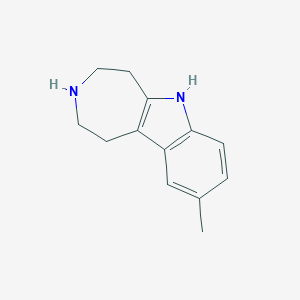 molecular formula C13H16N2 B100526 AZEPINO(4,5-b)INDOLE, 1,2,3,4,5,6-HEXAHYDRO-9-METHYL- CAS No. 15918-89-5
