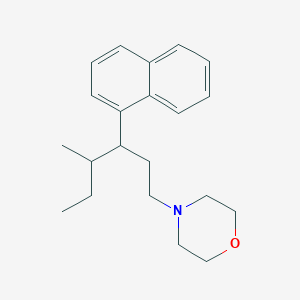 molecular formula C21H29NO B100537 4-(4-Methyl-3-(1-naphthyl)hexyl)morpholine CAS No. 18514-30-2