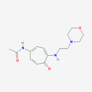 molecular formula C15H21N3O3 B100544 Acetamide, N-(4-((2-morpholinoethyl)amino)-5-oxo-1,3,6-cycloheptatrien-1-YL)- CAS No. 18189-55-4