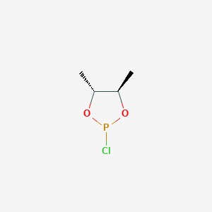 molecular formula C4H8ClO2P B100566 (4R)-4alpha,5beta-Dimethyl-2-chloro-1,3,2-dioxaphospholane CAS No. 15479-16-0