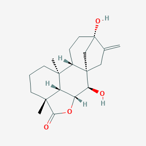 molecular formula C20H28O4 B100572 7beta,13-Dihydroxykaurenolide CAS No. 19018-46-3