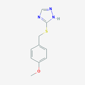 molecular formula C10H11N3OS B100590 3-((4-Methoxybenzyl)thio)-1H-1,2,4-triazole CAS No. 17357-75-4