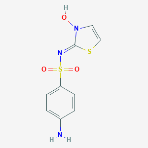 molecular formula C9H9N3O3S2 B100595 N(sup 1)-2-Thiazolylsulfanilamide 3-oxide CAS No. 19250-30-7