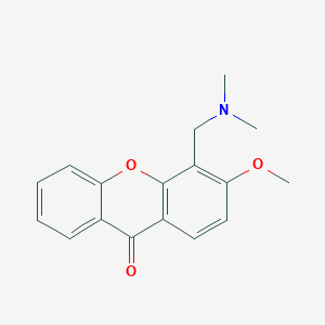 molecular formula C17H17NO3 B100620 4-(Dimethylamino)methyl-3-methoxy-9H-xanthen-9-one CAS No. 17854-57-8