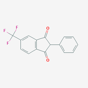 molecular formula C16H9F3O2 B100624 2-Phenyl-5-(trifluoromethyl)-1H-indene-1,3(2H)-dione CAS No. 19095-46-6