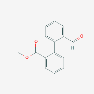 molecular formula C15H12O3 B100641 Methyl 2-(2-formylphenyl)benzoate CAS No. 16231-67-7