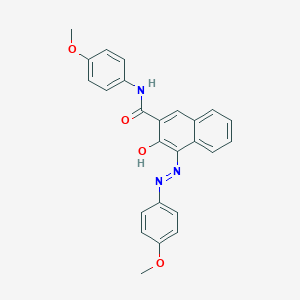 molecular formula C25H21N3O4 B100656 3-Hydroxy-N-(4-methoxyphenyl)-4-[(4-methoxyphenyl)azo]naphthalene-2-carboxamide CAS No. 17851-68-2