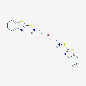 molecular formula C18H18N4OS4 B100665 2-Benzothiazolesulfenamide, N,N'-(oxydi-2,1-ethanediyl)bis- CAS No. 19224-23-8