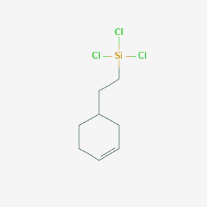 molecular formula C8H13Cl3Si B100678 Cyclohexene, 4-[2-(trichlorosilyl)ethyl]- CAS No. 18290-60-3