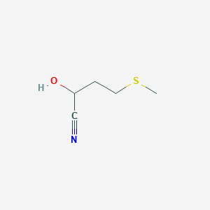 molecular formula C5H9NOS B100679 Butanenitrile, 2-hydroxy-4-(methylthio)- CAS No. 17773-41-0