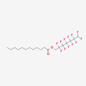 molecular formula C19H26F12O2 B100682 Dodecanoic acid, 2,2,3,3,4,4,5,5,6,6,7,7-dodecafluoroheptyl ester CAS No. 18770-63-3