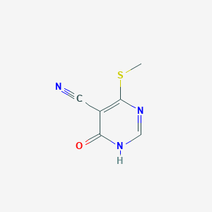 molecular formula C6H5N3OS B100696 4-(甲硫基)-6-氧代-1,6-二氢嘧啶-5-腈 CAS No. 16071-28-6