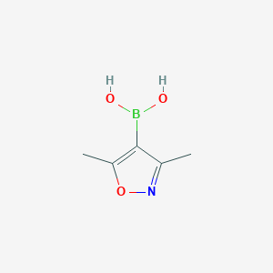molecular formula C5H8BNO3 B100710 3,5-二甲基异恶唑-4-硼酸 CAS No. 16114-47-9