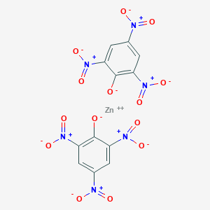 molecular formula C12H4N6O14Zn B100784 双苦味酸锌 CAS No. 16824-81-0