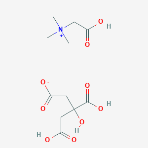 molecular formula C11H19NO9 B100863 甲胺，1-羧基-N,N,N-三甲基-，2-羟基-1,2,3-丙三羧酸酯（1:1） CAS No. 17671-50-0
