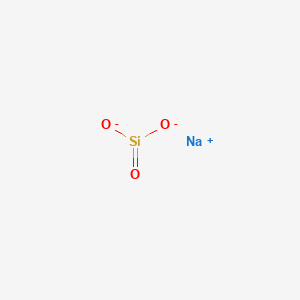 molecular formula H2Na2O4Si B101135 Silicic acid (H2SiO3), sodium salt CAS No. 15457-97-3