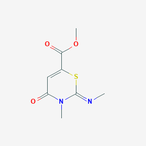molecular formula C8H10N2O3S B101156 Methyl 3-methyl-2-methylimino-4-oxo-1,3-thiazine-6-carboxylate CAS No. 16238-35-0