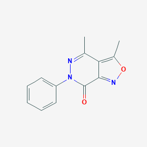 molecular formula C13H11N3O2 B101170 3,4-dimethyl-6-phenyl-[1,2]oxazolo[3,4-d]pyridazin-7-one CAS No. 15911-15-6