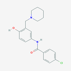 B101236 Benzanilide, 4-chloro-4'-hydroxy-3'-(piperidino)methyl- CAS No. 17183-41-4