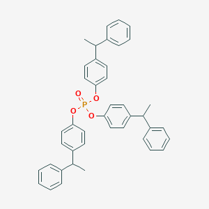 molecular formula C42H39O4P B101261 Tris[4-(1-phenylethyl)phenyl] phosphate CAS No. 16960-08-0