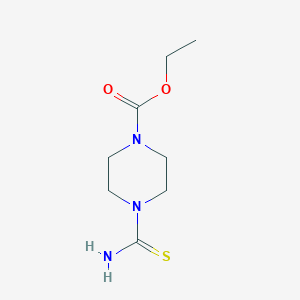 molecular formula C8H15N3O2S B101303 1-Piperazinecarboxylic acid, 4-(thiocarbamoyl)-, ethyl ester CAS No. 19553-02-7
