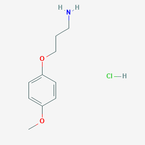 molecular formula C10H16ClNO2 B010135 3-(4-Methoxyphenoxy)propan-1-amine hydrochloride CAS No. 100840-60-6