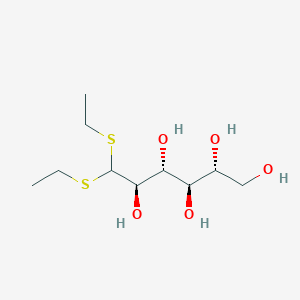 molecular formula C10H22O5S2 B101414 (2R,3R,4R,5R)-6,6-bis(ethylsulfanyl)hexane-1,2,3,4,5-pentol CAS No. 18545-97-6
