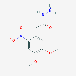 molecular formula C10H13N3O5 B101421 2-(4,5-Dimethoxy-2-nitrophenyl)acetohydrazide CAS No. 16392-68-0